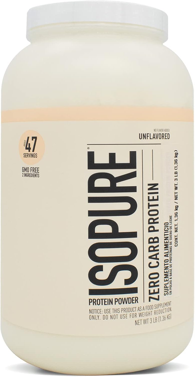 ISOPURE, Zero Carb, Proteína Whey, Sin Sabor, 3 Libras