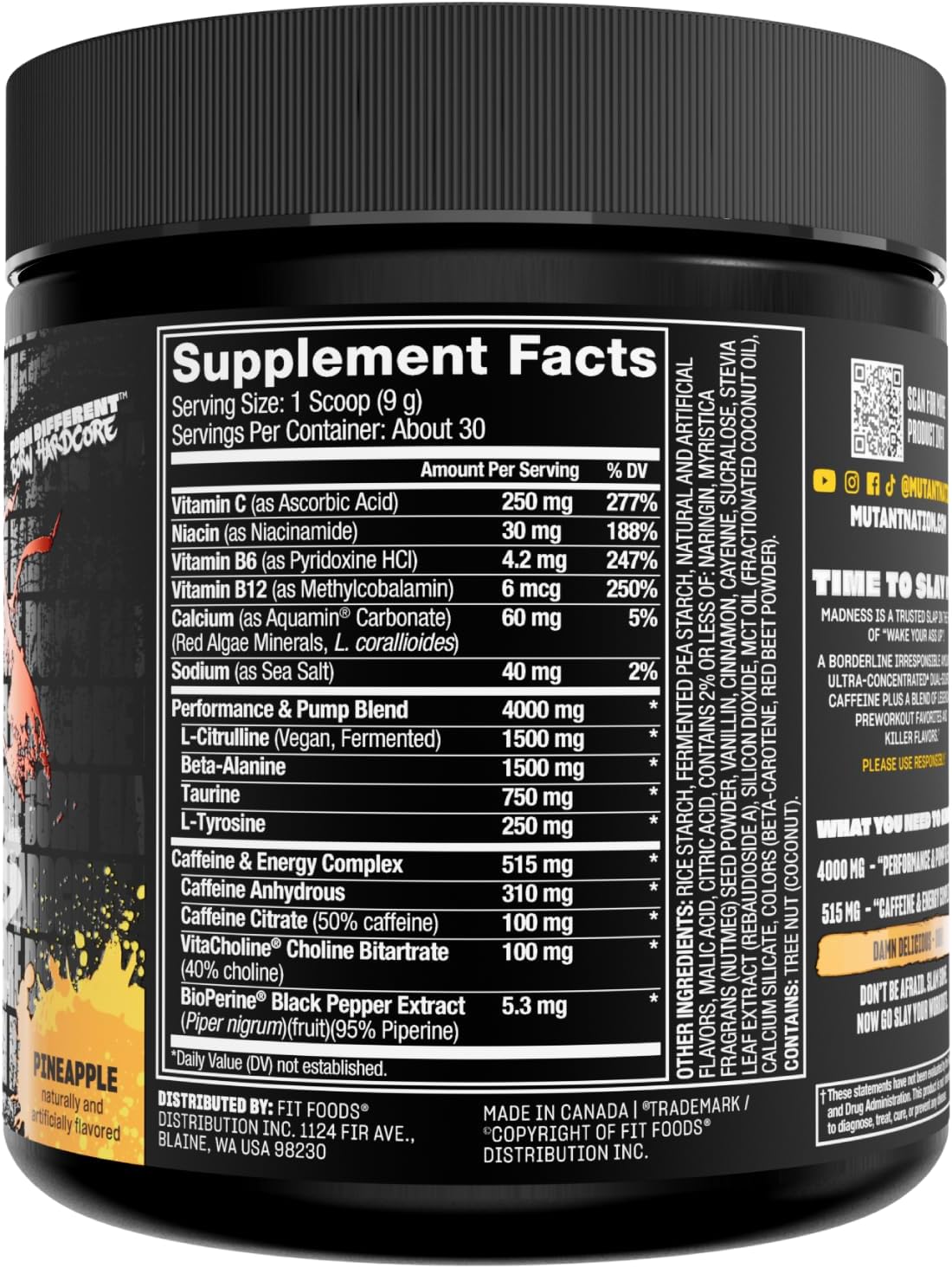 Mutant Madness preentrenamiento Diseñado exclusivamente para entrenamientos de alta intensidad